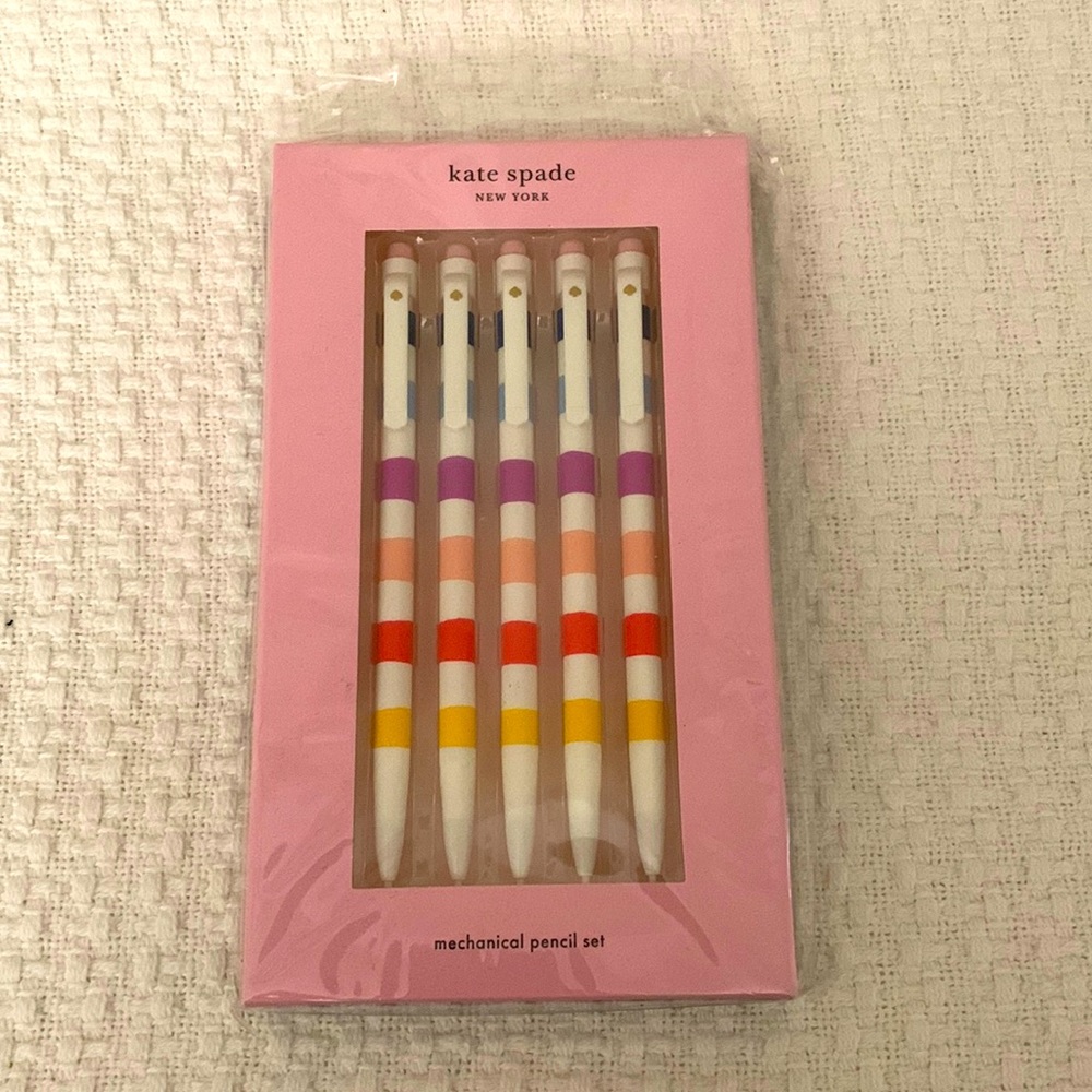 Kate spade candy stripe mechanical pencil set